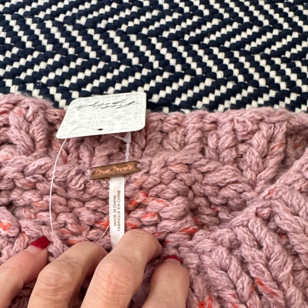 Free People Pink Cable Knit Sweater - Picture 3 of 5